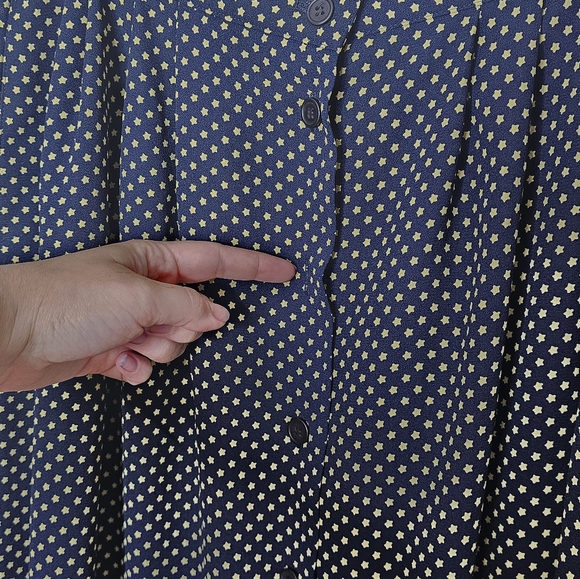 Leslie Fay vintage button down skirt size 14 - Picture 3 of 8